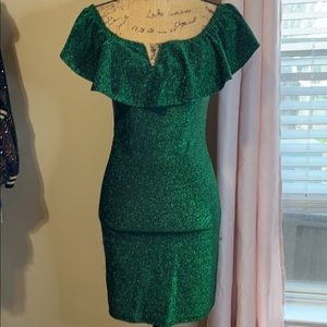 Blashe Green Bodycon Ruffle Dress Size M